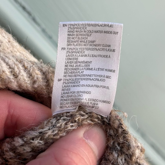 Anthropologie Moth Marjorie Camo Print Comfy Pullover Knit Sweater Neutral M - Picture 10 of 10